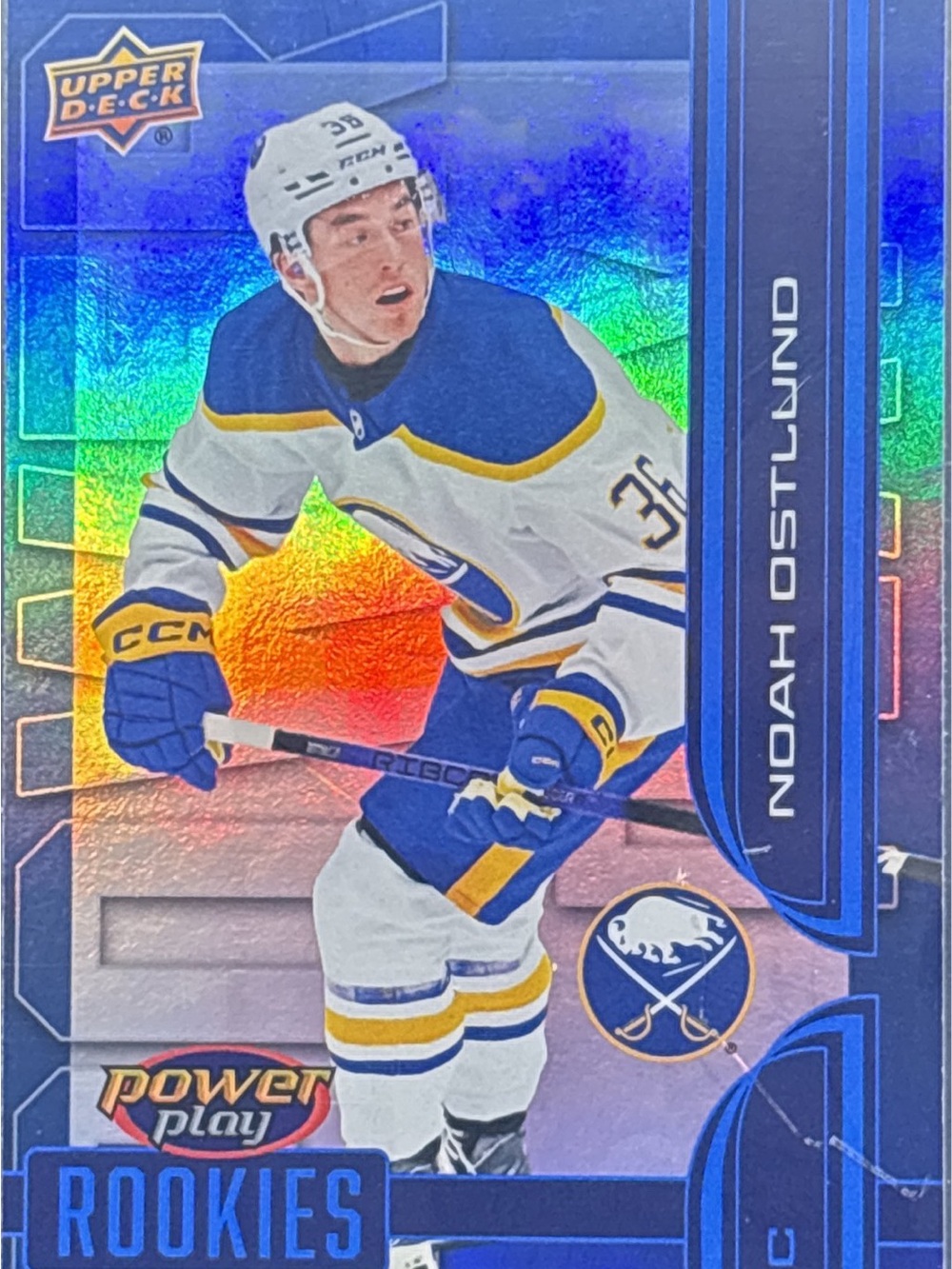 Upper Deck Noah Ostlund Rookie Hockey Trading Card